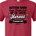 thumbnail image 4 of Inktastic Autism Awareness Autism Mom with Puzzle Ribbons T-Shirt, 4 of 5