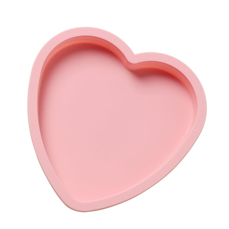 SHEIN Basic living 1pc Heart Shaped Candy Mold, Pink Silicone Heart  Chocolate Mold For Baking