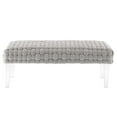 thumbnail image 5 of Modway Prologue Woven Performance Velvet Ottoman in Light Gray, 5 of 7