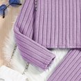 thumbnail image 4 of NOLDARES Infant Kids Girl 2 Piece Winter Clothing Set Long Sleeve Crewneck Tee and Pants Cute Print Outfits Clothes(Purple,11-12 Y), 4 of 7