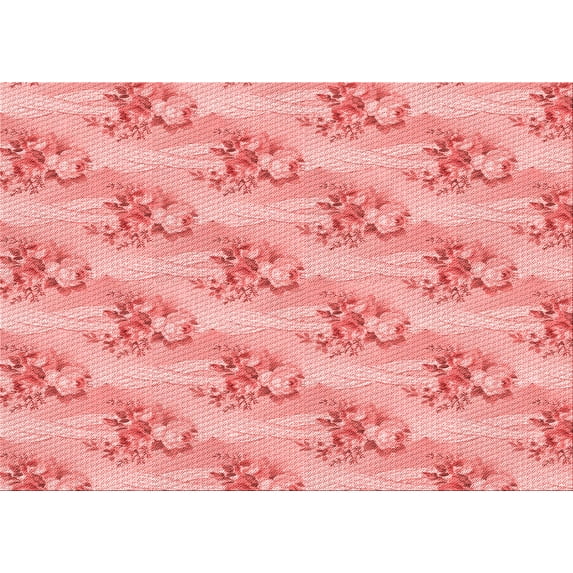 Ahgly Company Machine Washable Indoor Rectangle Transitional Pastel Pink Area Rugs, 7' x 10'