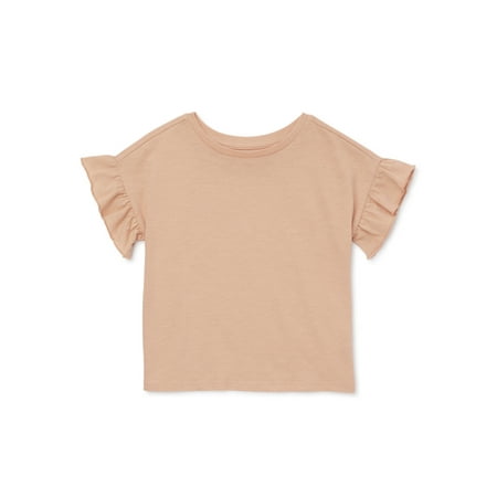 

easy-peasy Toddler Girl Ruffle Short Sleeve T-Shirt Sizes 12M-5T