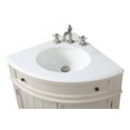 thumbnail image 6 of Tennant Brand 24" Taupe Corner Bathroom Vanity with White Quartz Top, 6 of 6