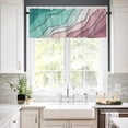 thumbnail image 2 of Ombre Abstract Geometric Valance Curtains, 54"W x 18"L, Rod Pocket, Modern, Contemporary, Green, Red, Bedroom, Living Room, Kitchen, Bathroom, 2 of 6