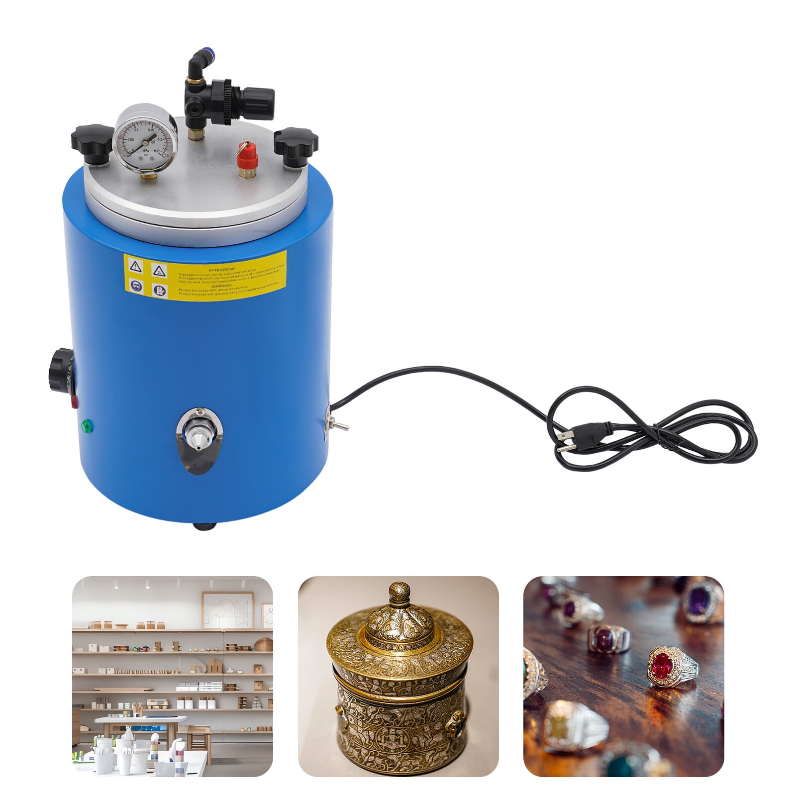 Blue Round 350W Wax Injector Wax molding machine Wax Casting Machine Jewelry Tool for Necklaces