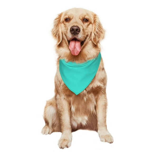 Dog Bandana Adjustable Dog Scarf Triangle Bib Handkerchief Accessories For Dogs Cats Teal