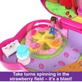 thumbnail image 5 of Polly Pocket Dolls and Playset, Fidget Exterior Travel Toy, Straw-beary Patch Compact & Accessories, 5 of 7