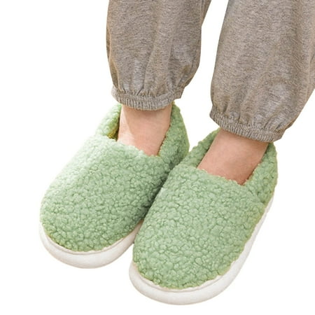 

XINSHIDE Women Slipperss Couples Cotton Slippers Autumn Winter Home Warm Shoes Plus Velvet Thick Bottom Cotton Slippers Fashion Shoes