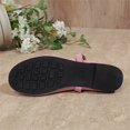 thumbnail image 5 of UDAUDU Womens Flats Mules Elegant Dressy Closed Toe Slip On Leather Shoes Adjustable Buckle Strap Mary Jane Casual Office Shoes Pink US 9, 5 of 9
