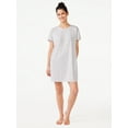 thumbnail image 5 of Joyspun Women's Print Sleepshirt with Pockets, Sizes S/M to 2X/3X, 5 of 6