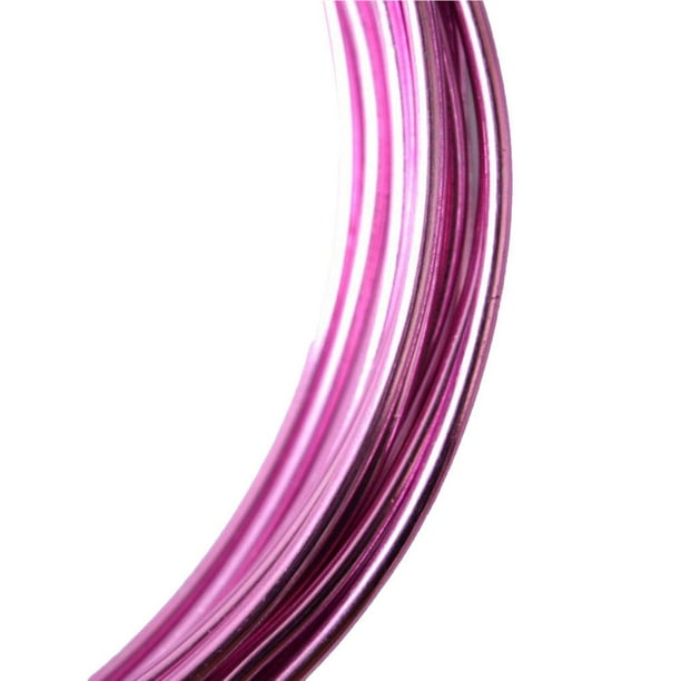 Vogacara Cables flexibles de 1,55mm, colores surtidos, Material Premium, cables de aluminio, operación de estilo tonto, bricolaje, resiliencia a prueba Juguetes de construcción Rosa claro Vogacara FN009778-13