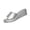 Silver, variant on Women's Crocodile Embossed Wedge Slide Sandals Open Toe Summer Slip on Sandals