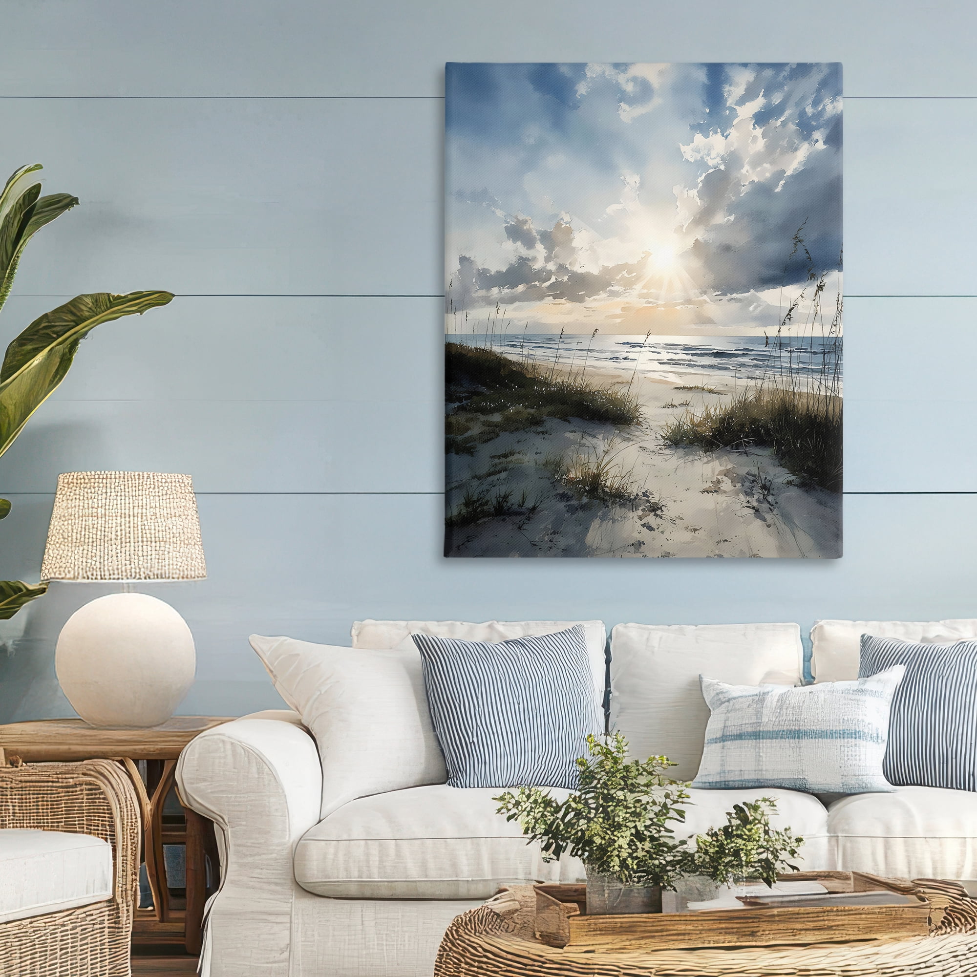 Stupell Industries Sunshine On The Beach Canvas Wall Art, design by Franklyn Gregory
