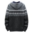 thumbnail image 4 of DPTALR Cardigan à Capuche Tricoté à Manches Longues pour Hommes avec Fermeture Éclair, 4 of 4