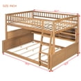 thumbnail image 2 of Full XL over Queen Bunk Bed with Integrated Shelving, Color-Changing Lights & Pegboard for Bedroom,Brown, 2 of 26
