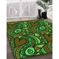 thumbnail image 3 of Ahgly Company Machine Washable Indoor Rectangle Transitional Dark Forest Green Area Rugs, 7' x 10', 3 of 7