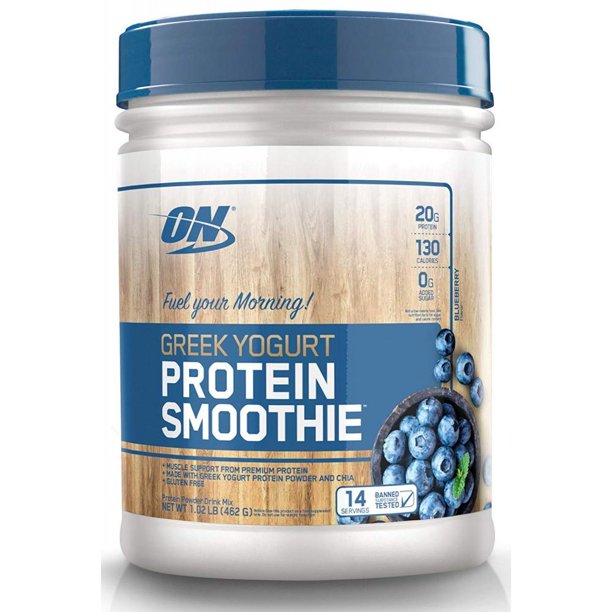 Optimum Nutrition Greek Yogurt Protein Smoothie Powder, Blueberry, 20g Protein, 1.02 Lb