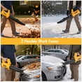 thumbnail image 6 of Leaf Blower, 680CFM 280MPH 21V Leaf Blower Cordless with 2X6.0Ah Battery & Charger, Electric Leaf Blower for Lawn Care, Battery Powered Leaf Blower for Snow Blowing & Yard Patio Garden Cleaning, 6 of 11