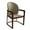 Dark Toupe, variant on LeisureMod Solid Wood Frame Dining Chair Modern Breathable Accent Arm Chair Upholstered in Leather with Gold Accents for Kitchen and Dining Room in Svelta Series in Dark Toupe