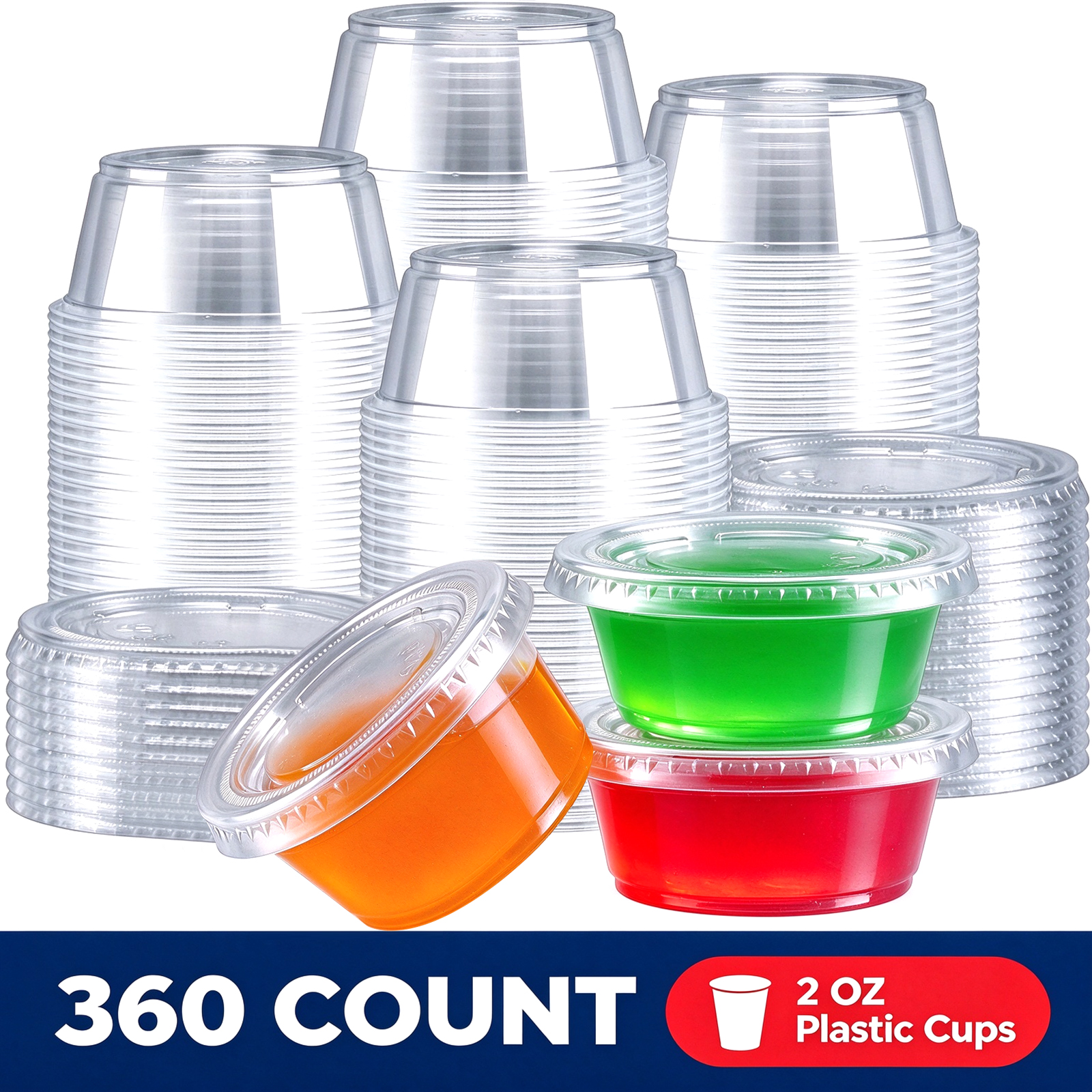 Bysnow 2 oz Portion Cups with Lids, 360-Pack photo 1