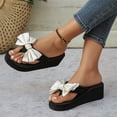 thumbnail image 2 of NOKIO Women's Wedge&nbsp;Sandals Female Long Slipper Socks For Women Summer Solid Color Slip On Casual Open Toe Flat Soft Slipper Socks For Women Indoor, 2 of 6