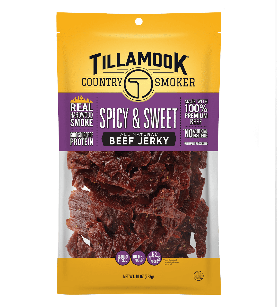 Tillamook Country Smoker Jerky, Spicy Sweet Jerky, 10oz