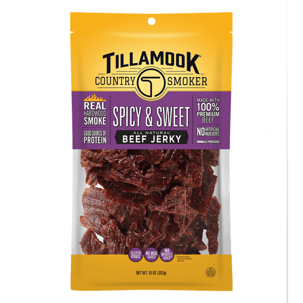 Tillamook Country Smoker Jerky, Spicy Sweet Jerky, 10oz