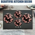 thumbnail image 6 of Gas Stove Burner Cover,Electric Stove Top Protector,Easy to Clean,Pink Cherry Blossoms against a Black Background, 6 of 7