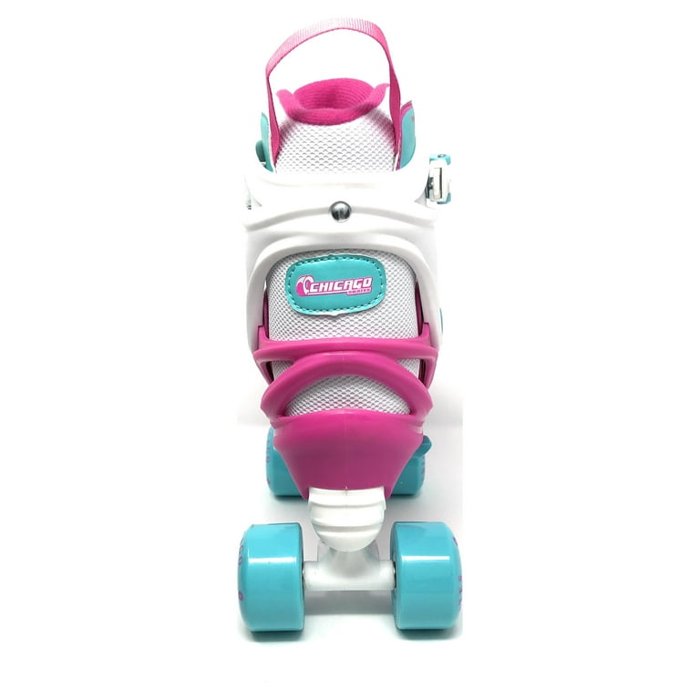 レンズセット ジャンクJ136 Chicago Skates Adjustable Junior Quad Roller Skates, Pink