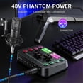 thumbnail image 3 of 48V X1PRO Bluetooth Audio Mixer with M8 Microphone Voice Changer for Singing Audio Card Recording Game Audio Mixer, 3 of 5