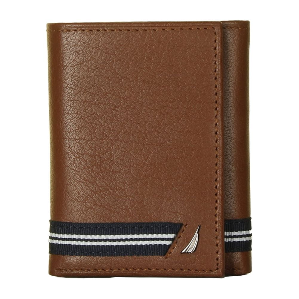 Nautica Men's 31NU110011 Leather Credit Card ID Window Trifold