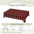 thumbnail image 2 of Rectangle Tablecloth with Wave Lace 60x84 Inch, Red Black Buffalo Plaid Rectangle Table Cloth Wipeable Table Cover Outdoor Tablecloth for Dining, Party, Buffet, Wedding, 2 of 8