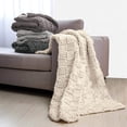 thumbnail image 2 of HiEnd Accents Hand Knitted Slate Chess Throw Blanket, 50 x 60, 2 of 2
