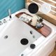 thumbnail image 4 of Tapa de drenaje de lavandería para baño y cocina de ajuste universal, paquete de dos tapones para bañera, tapón de drenaje de bañera de silicona de succión fuerte, silicona de grado alimenticio, 4 of 5