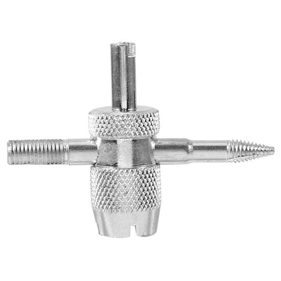 Repair Remover Tool, 4 Way Car Bike Tyre Valve Repair Remover Tool Tire Accessory + 4 Valve Stem Core