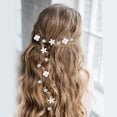 thumbnail image 4 of 32Pcs Plastic Dreadlocks Beads with Alloy Findings Flower White 11~18x10~19x8.5~11mm, 4 of 5