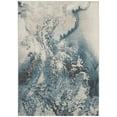 thumbnail image 2 of Nourison Maxell 5'3" x 7'3" Ivory/Teal Abstract Area Rug, (5' x 7'), 2 of 8