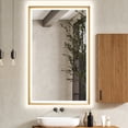 thumbnail image 3 of Altair Anti-Fog Dimmable Bathroom LED Vanity Mirror, Matte Black or Gold - 3 Sizes up to 48", 3 of 7