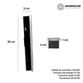 thumbnail image 3 of Lampara Led Rectangular Pared Iluminacion Exterior Interior, 3 of 5
