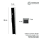 thumbnail image 3 of Lampara Led Rectangular Pared Iluminacion Exterior Interior, 3 of 5