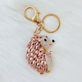 thumbnail image 3 of Wrapables Crystal Bling Keychain, Keyring Purse Handbag Pendant Charm, Rose Gold Hedgehog, 3 of 6