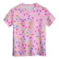 thumbnail image 4 of Xudanell Boys T Shirts Size 4-12 Ice Cream Short Sleeve Shirt for Kids (Pink, 3-4 Years), 4 of 5