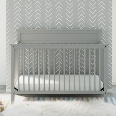 Storkcraft Horizon 5-in-1 Convertible Baby Crib  Pebble Gray
