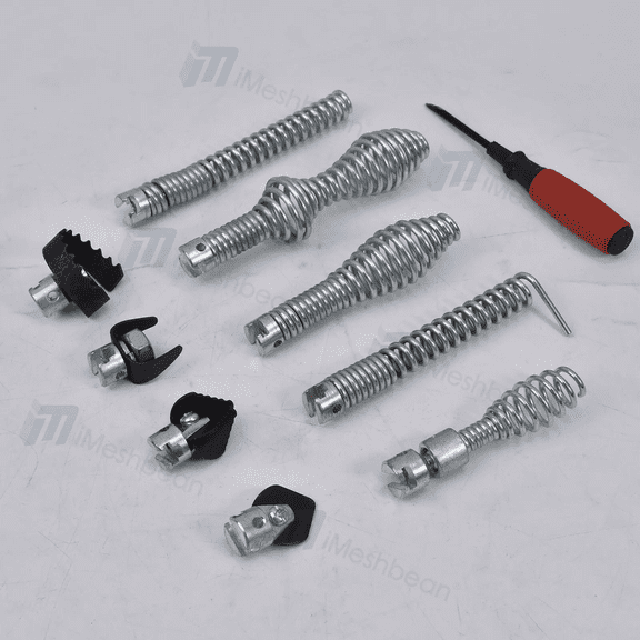 iMeshbean 10 Pcs Cutter Set Drain Cleaner Plumbing Snake Tools Cable Auger Clog Sewer Pipe