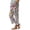 Hot Pink, variant on Gsakboxl Capri Pants for Women Botanical Floral Print Patchwork Pocket Loose Fit Casual Full Length Trousers JN