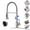 Brushed Nickel, variant on TVOFEK Kitchen Faucet with Pull Down Sprayer and Soap Dispenser, Black Single Handle Kitchen Sink Faucets with Deck Plate for 1 or 3 Hole, Spring Faucet for RV Laundry Bar