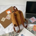 thumbnail image 6 of Women Corduroy Backpack Casual Retro Travel Backpack Solid Color Aesthetic Purse, 6 of 7