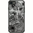 thumbnail image 2 of Cute Flowers Case Compatible with iPhone SE 2020 SE 2022 Case Line Art Rose iPhone 7 8 Cases Aesthetic Floral Pattern PC and TPU Shockproof Cover for Girls Women, 2 of 8