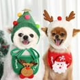 thumbnail image 2 of Reindeer Christmas Tree Headwear Hat for Pet Decorations Reindeer Star Pompoms Christmas Dog Headwear Photo Props, 2 of 16