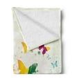 thumbnail image 2 of Colorful Soft Flannel Fleece Throw Blanket, Silhouettes of Butterflies Freedom of the Nature Festival Artwork Print, Cozy Plush for Indoor and Outdoor Use, 50" x 60", Multicolor, by Ambesonne, 2 of 5